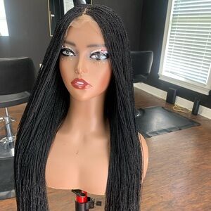 Micro twist braided wig 
5x5 closure
Butt Length